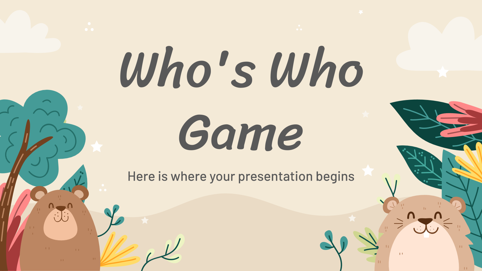 谁是谁游戏PowerPoint模板